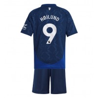 Camisa de time de futebol Manchester United Rasmus Hojlund #9 Replicas 2º Equipamento Infantil 2024-25 Manga Curta (+ Calças curtas)